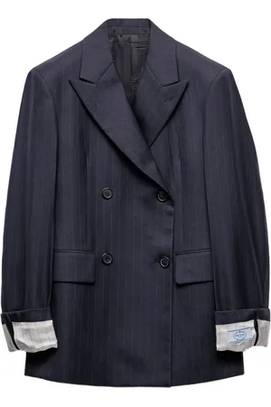 Prada Kritstrecksrandig kavaj