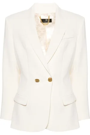 Elisabetta Franchi Dubbelknäppt blazer i crêpe