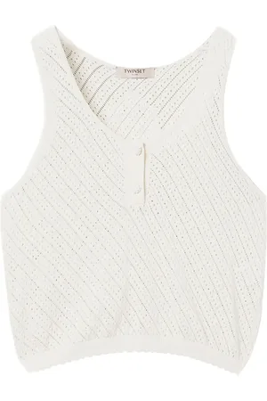 Twin-Set ärmlös stickad topp