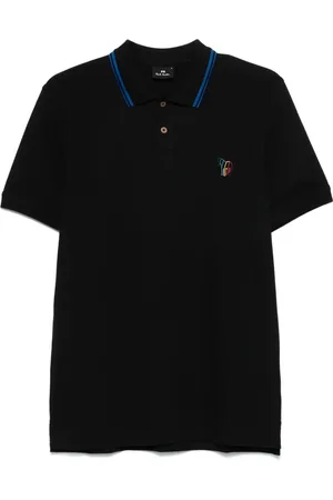Paul Smith Broad Stripe pikétröja med zebramönstrad brodyr
