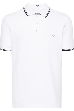 FAY Pikétröja med broderad logotyp