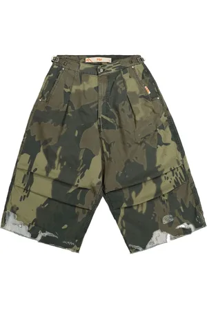Rick Owens Kamouflagemönstrade shorts