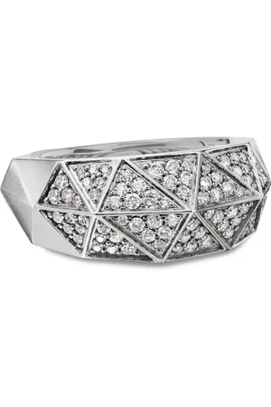 David Yurman Torqued Faceted diamantring i sterlingsilver (11,3 mm)