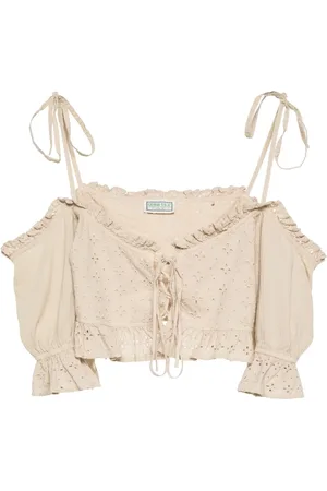 Guess Croptop med engelsk brodyr