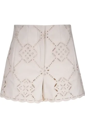 VERONICA BEARD Jazmin shorts med engelsk brodyr