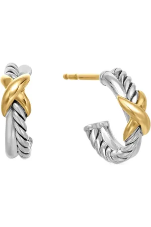 David Yurman Petite X örhängen i 18K gult guld och sterlingsilver