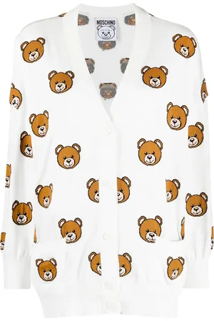 Moschino Teddy mönstrad kofta i oversize