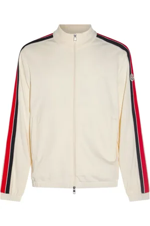Moncler Trefärgad sweatshirt med dragkedja