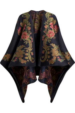 Etro Blommig cape i jacquard