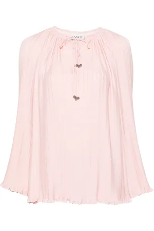 Lanvin Långärmad plisserad blus