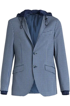 Etro Enkelknäppt blazer med grafiskt tryck