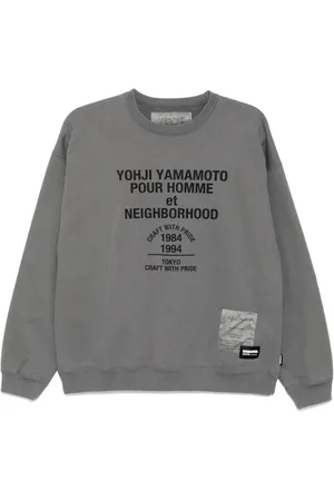 YOHJI YAMAMOTO X Neighborhood mönstrad långärmad sweatshirt