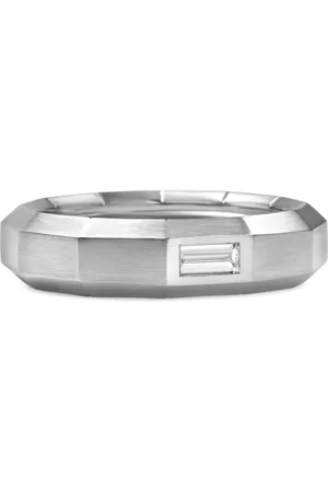 David Yurman Faceted diamantring i 18K vitguld (6 mm)