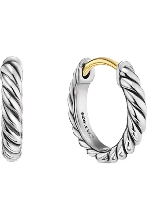 David Yurman Sculpted Cable hoops i sterlingsilver (10,7 mm)