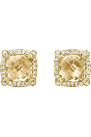 David Yurman Chatelaine diamantörhängen i 18K gult guld (8 mm)
