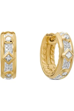 David Yurman Modern Renaissance diamantörhängen i 18K gult guld (12,3 mm)