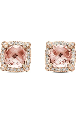 David Yurman Chatelaine stiftörhängen i 18K roséguld med diamant (8 mm)