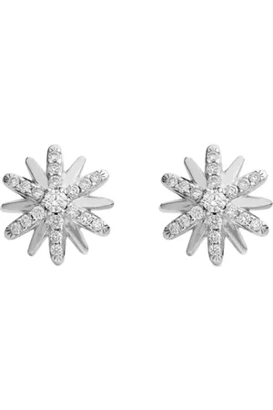 David Yurman Petite Starburst diamantörhängen i sterlingsilver (10 mm)
