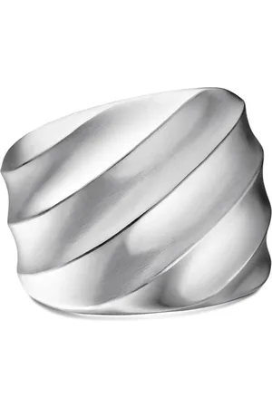 David Yurman Cable Edge Saddle ring i återvunnet silver (18,8 mm)