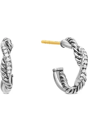 David Yurman Petite Infinity diamanthoops i sterlingsilver (3 mm)