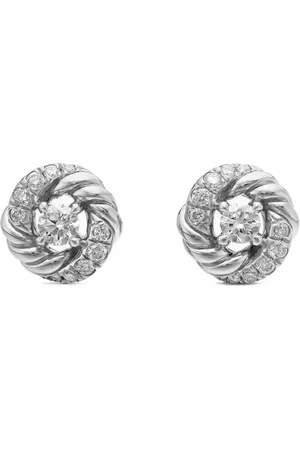 David Yurman Petite Infinity diamantörhängen i sterlingsilver (7,8 mm)