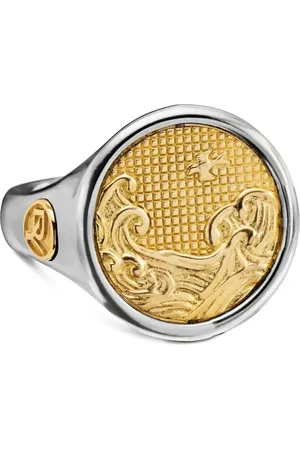 David Yurman Water and Fire klackring i 18K gult guld och sterlingsilver (20 mm)