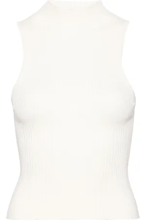 Reformation Tallulah ribbstickad ärmlös topp
