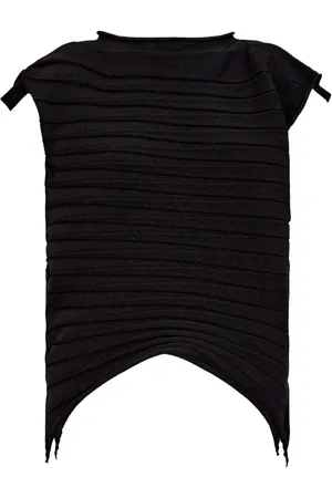 PLEATS PLEASE ISSEY MIYAKE Randig asymmetrisk topp