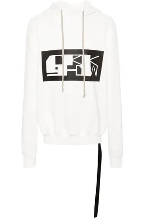 Rick Owens Hoodie med logotypband