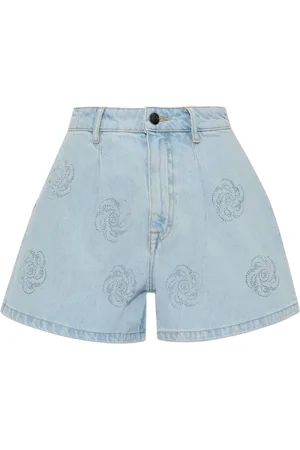 ROTATE Jeansshorts med brodyr