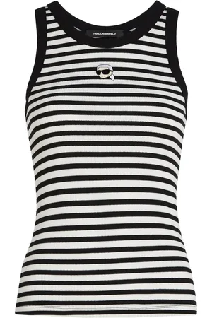 Karl Lagerfeld Ikon ribbat linne
