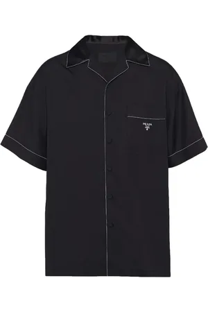 Prada Bowlingskjorta med broderad logotyp