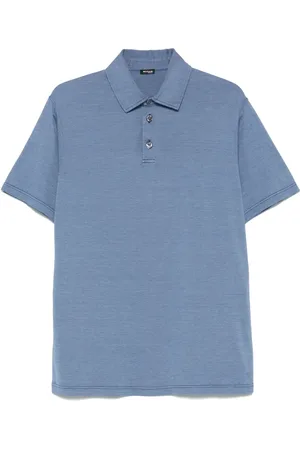 Kiton Pikétröja med melerad effekt