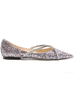 Jimmy Choo Genevi glittriga ballerinaskor