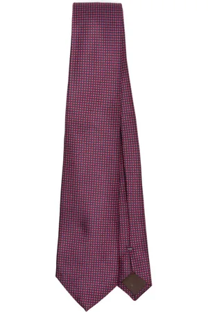 CANALI Mönstrad sidenslips i jacquard