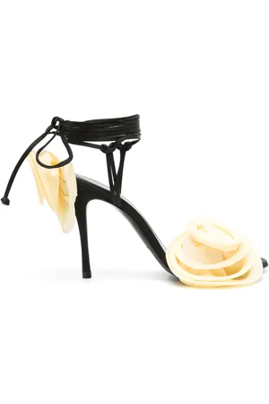 MAGDA BUTRYM Sandaler med virkad blomma 90 mm