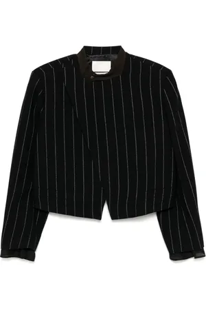 Less Cropped jakke med striber