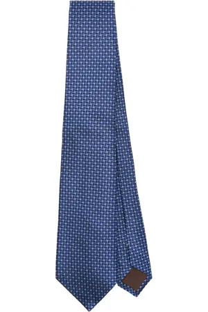 CANALI Mönstrad sidenslips i jacquard