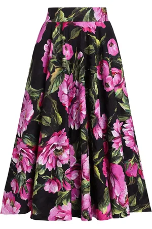Dolce & Gabbana Midikjol med rostryck