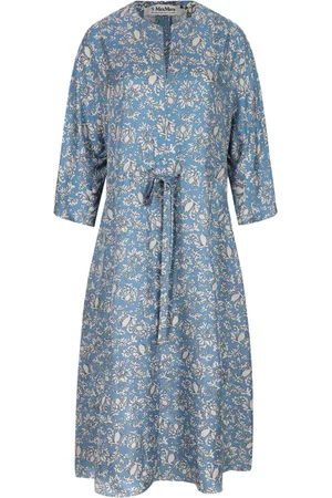 Max Mara Blommig midiklänning
