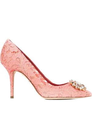 Dolce & Gabbana Pumps med spetsbrosch 90 mm