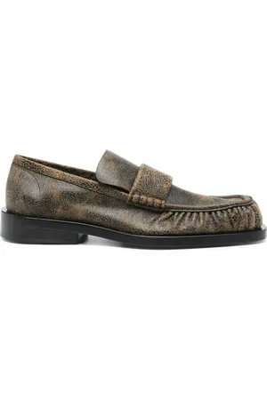 Jil Sander Loafers med sprucken effekt