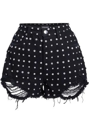 Retrofete Angel shorts med strass