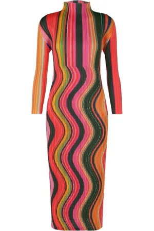 PLEATS PLEASE ISSEY MIYAKE Warp midiklänning