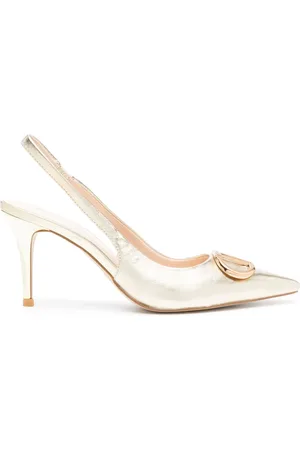 Twin-Set Oval T läderpumps 80 mm