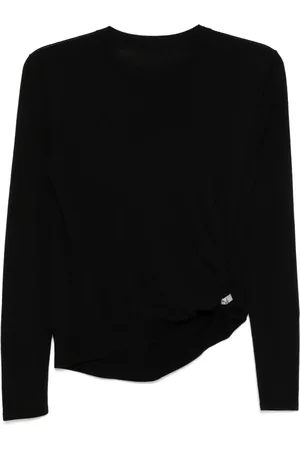 Less Strikket top med drapering