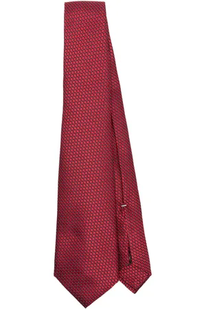 CANALI Mönstrad sidenslips i jacquard