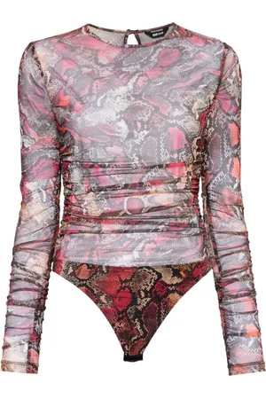 Roberto Cavalli Ormskinnsmönstrad body