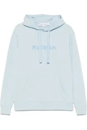 J.W.Anderson Flockad hoodie med logotyp