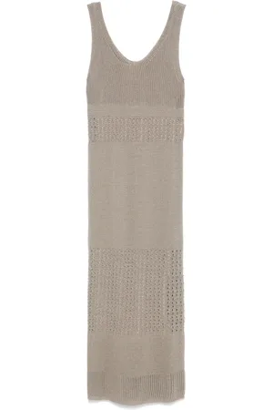 Max Mara Stickad maxiklänning